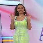 La La Anthony’s ruched mesh dress on Today