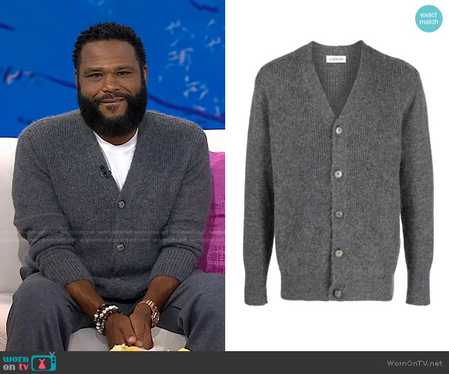 Lanvin V-Neck Knitted Cardigan worn by Anthony Anderson on Today