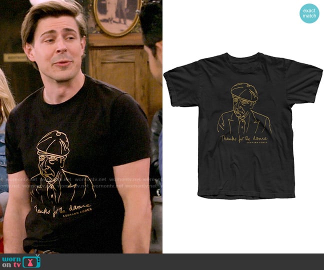 Jesse’s Leonard Cohen t-shirt on How I Met Your Father