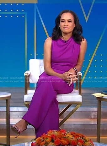 Linsey’s purple jumpsuit on Good Morning America