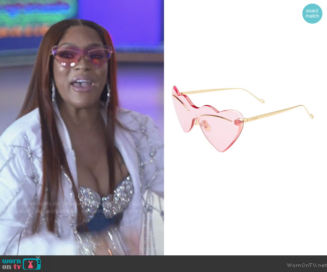 Loewe Heart Shaped Sunglasses worn by Drew Sidora on The Real Housewives of Atlanta