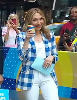 Lori’s blue check blazer on Good Morning America