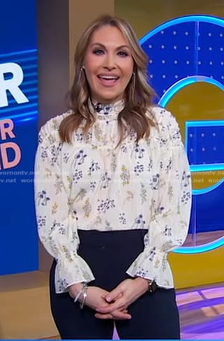 Lori’s ivory floral top on Good Morning America