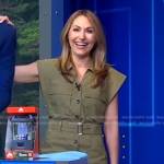 Lori’s khaki belted utility shirtdress on Good Morning America