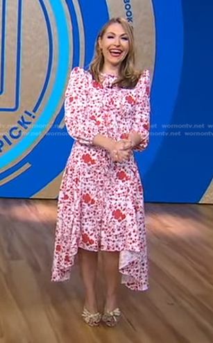 Lori's floral dress and sandals on Good Morning America