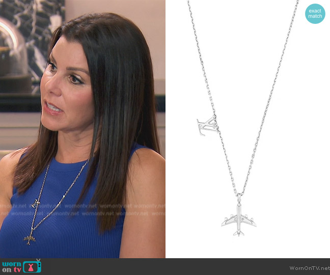 Real Housewives of Orange County: Season 17 Episode 3 Heather's Silver Airplane  Necklace