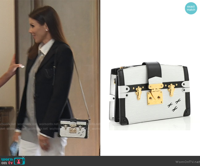 WornOnTV: Heather's black embroidered LV patch blazer on The Real