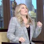 Mädchen Amick’s gray tweed blazer on Live with Kelly and Mark