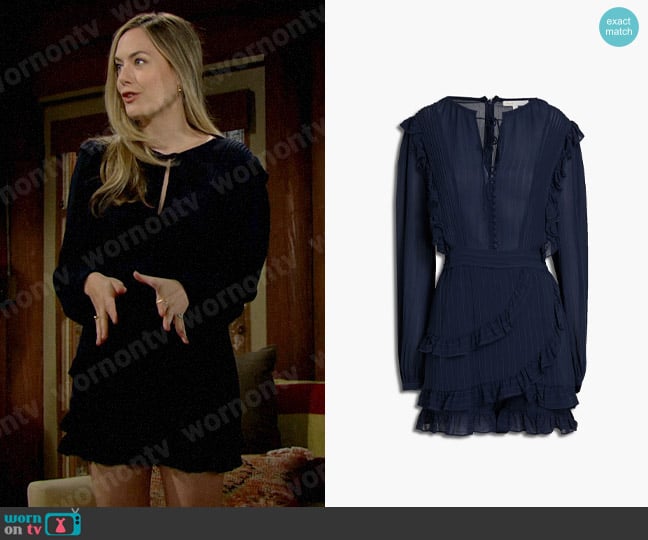 Maje Istra Romper worn by Hope Logan (Annika Noelle) on The Bold and the Beautiful