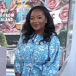 Makho’s blue floral print midi dress on Today