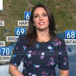 Maria’s navy floral dress on Today