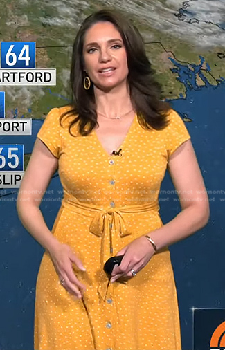 WornOnTV: Maria’s yellow polka dot dress on Today | Maria Larosa ...