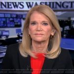 Martha Raddatz’s black double breasted blazer on Good Morning America