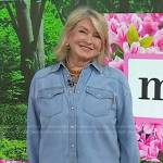 Martha Stewart’s denim shirt on Today