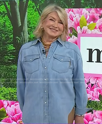 Martha Stewart's denim shirt on Today