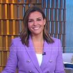 Mary’s lilac double breasted blazer on Good Morning America