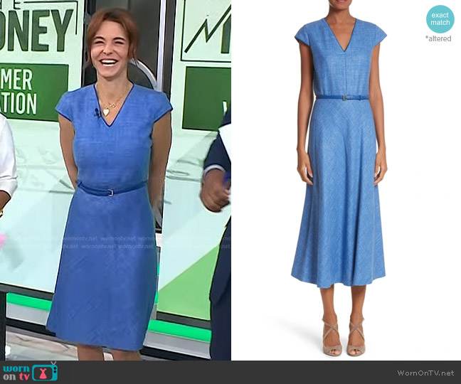 Max Mara Caramba Midi Dress in Light Blue worn by Stephanie Ruhle on Today