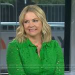 Melissa Joan Hart’s green eyelet shirtdress on Today