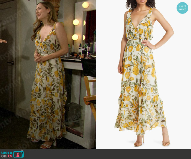 Melloday Chiffon Maxi Dress worn by Hope Logan (Annika Noelle) on The Bold and the Beautiful