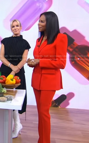 Dr. Michelle Henry’s red pant suit on Good Morning America