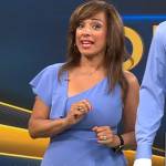 Michelle Miller’s periwinkle blue ruffled dress on CBS Mornings