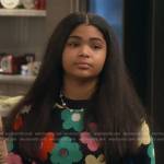 Millicent’s colorful floral sweater on iCarly