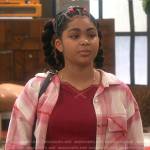 Millicent’s pink plaid shirt jacket on iCarly