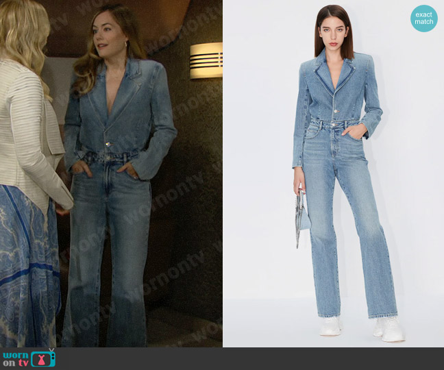 Miss Sixty Vintage Denim Jumpsuit worn by Hope Logan (Annika Noelle) on The Bold and the Beautiful