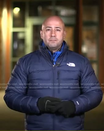 Mola Lenghi's navy down jacket on Good Morning America