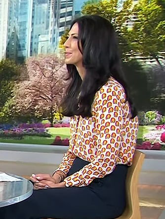 Natalie’s white print shirt on Today