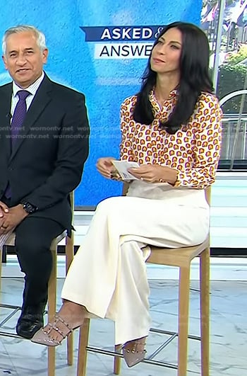 Natalie’s white print shirt on Today