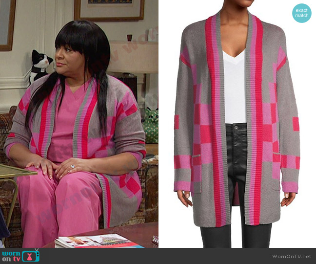 Nic + Zoe Checked Away Cardigan worn by Whitley (Kim Coles) on Days of our Lives