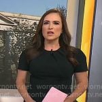 Nikki Battiste’s black short sleeve sheath dress on CBS Mornings