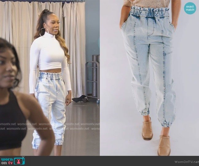 One Loved Babe All This Time Pants worn by Sanya Richards-Ross on The Real Housewives of Atlanta