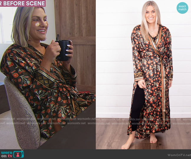 PBJ Boutique Pajama Party Holiday Robe worn by Gina Kirschenheiter on The Real Housewives of Orange County