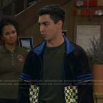 Parker’s black checkered track jacket and pants on Bunkd