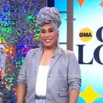 Patrick Starrr’s grey pearl embellished blazer on Good Morning America