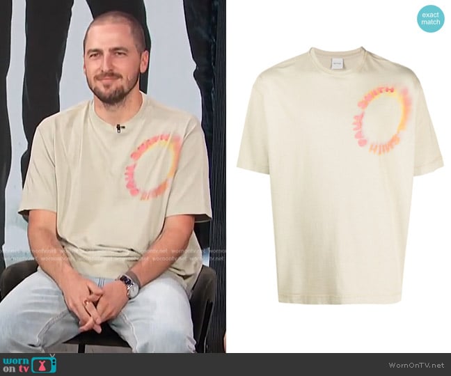 Paul Smith Logo-Embroidered Cotton T-shirt worn by Kendall Schmidt on E! News