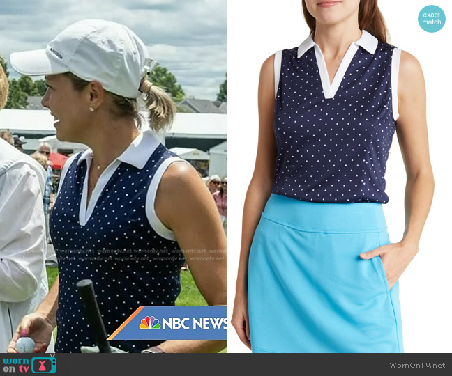 PGA Tour Polka Dot Airflow Top worn by Dylan Dreyer on Today