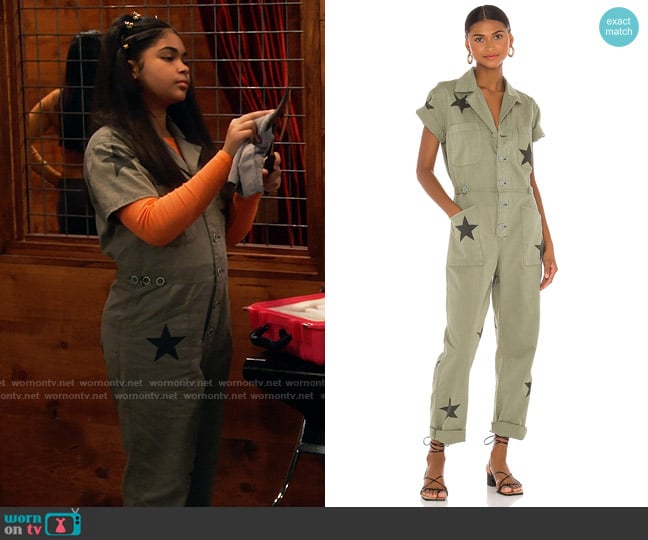 Pistola Grover Jumpsuit in Royal Honor worn by Millicent (Jaidyn Triplett) on iCarly