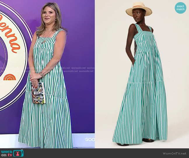 Plan C Stripe Maxi Dress worn by Jenna Bush Hager on Today