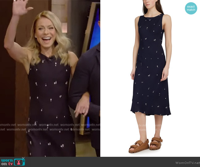 Prada Floral Dress worn by Kelly Ripa on Live with Kelly and Mark