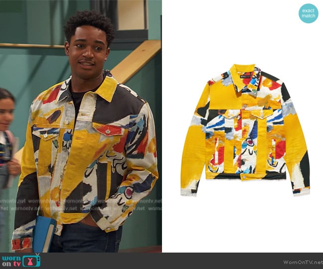 WornOnTV: Ivy's landscape print bomber jacket on Ravens Home