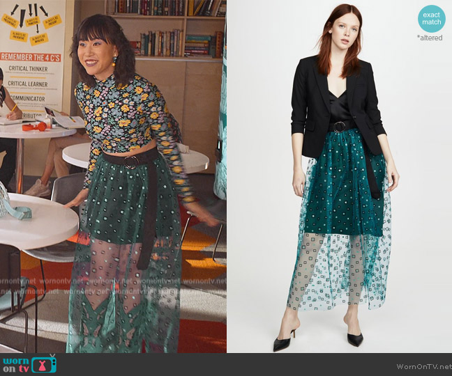 Rachel Comey Fetes Belt Skirt worn by Eleanor Wong (Ramona Young) on Never Have I Ever