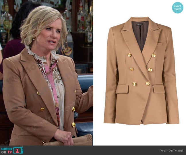 Rag & Bone Preston Double-Breasted Blazer worn by Kayla Brady (Mary Beth Evans) on Days of our Lives