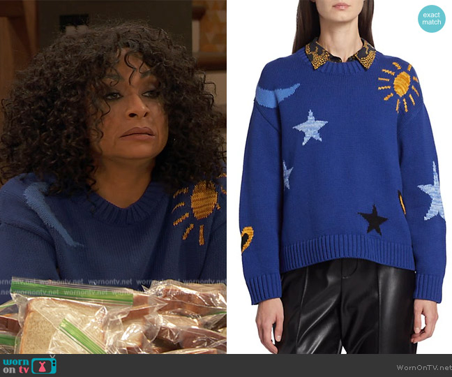 Rails Zoey Celestial Crewneck Sweater worn by Raven Baxter (Raven-Symoné) on Ravens Home