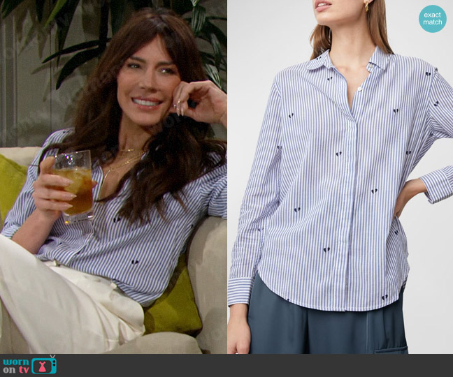 Rails Broken Hearts Taylor Button-Front Shirt worn by Taylor Hayes (Krista Allen) on The Bold and the Beautiful