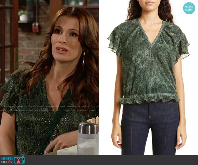 Ramy Brook Harissa Top worn by Chelsea Lawson (Melissa Claire Egan) on The Young and the Restless