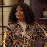 Raven’s tiger print track jacket on Ravens Home