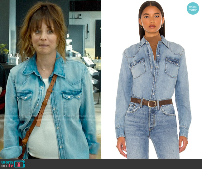 Ava’s denim shirt on Based on a True Story